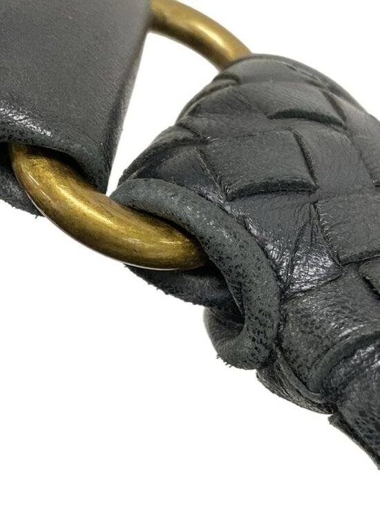 Bottega Veneta Shoulder Bag Sloane Intrecciato Black Leather - Picture 14 of 15